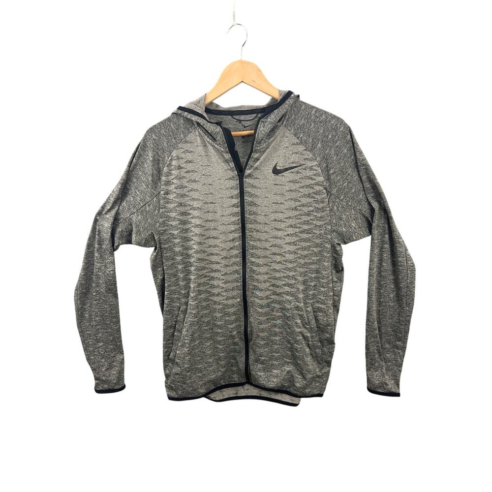 Nike Men’s Dri-FIT Quarter Zip Long Sleeve Training Pullover Gray Heather Size M